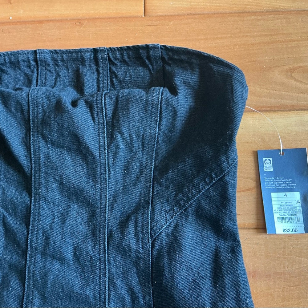 Universal Thread Black denim Strapless Mini Dress… - image 3